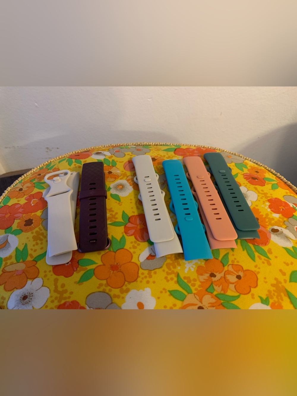 Lot of 6 fitbit 5 Watch Band Straps White/purple Fitbit brand other 4 compatible